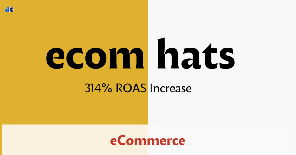 eCom hats increased roas by 314%